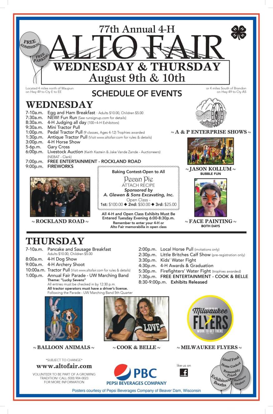 77th Annual Alto Fair This Week Waupun Pioneer News